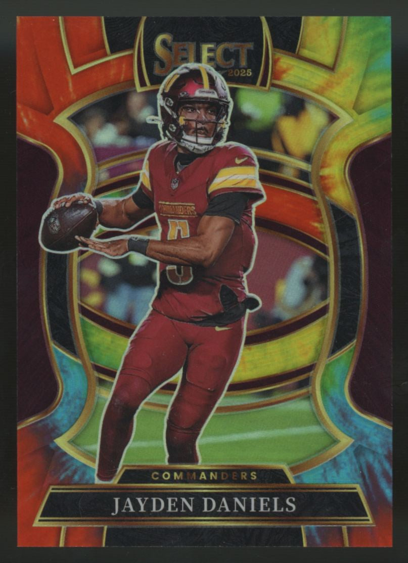 2025 Panini Select Jayden Daniels Concourse Tie-Dye Prizm /25 #88