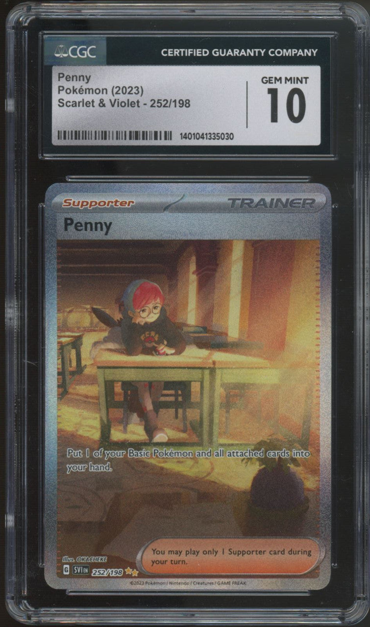 2023 Pokemon Penny Scarlet & Violet Full Art #252 CGC 10