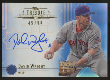 2014 Topps Tribute David Wright Blue Auto /50 #TA-DW