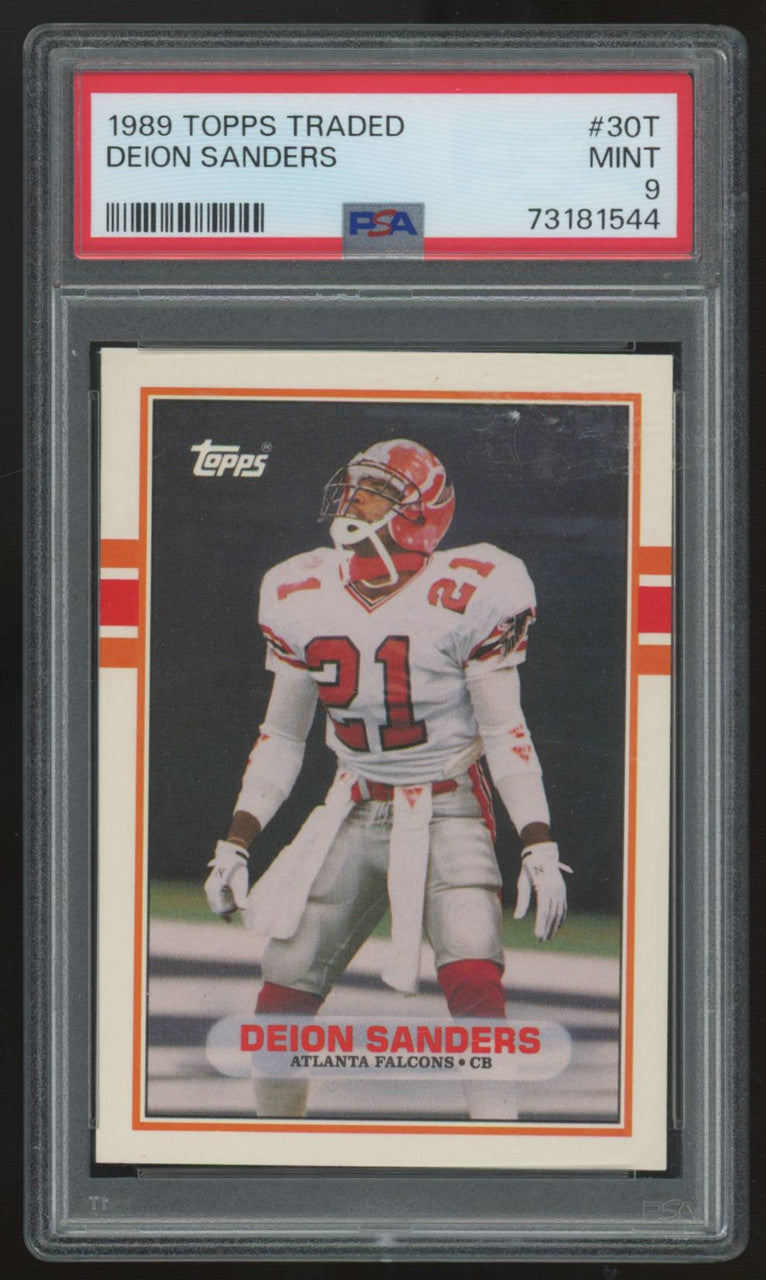 1989 Topps Traded Deion Sanders RC #30T PSA 9 *544