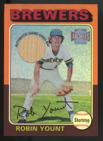 2001 Topps Archives Reserve Robin Yount 1975 Rookie Reprint Bat Relic #223