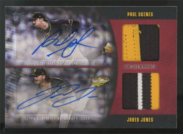 2025 Topps Series One Skenes/Jones Red Dual Patch Auto /5 #MLMDA2-SJO