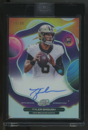 2025 Topps Chrome Cosmic Tyler Shough RC First Flight Auto /99 #FFS-TS