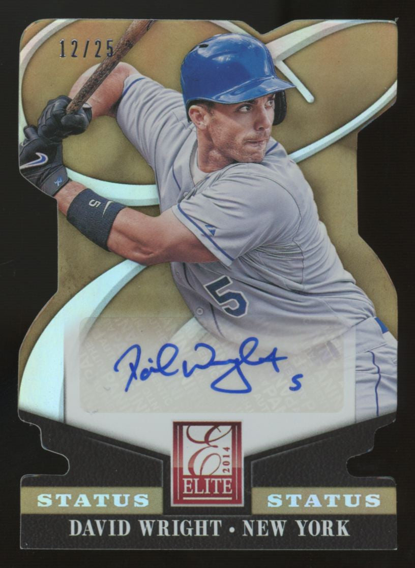 2014 Donruss Elite David Wright Status Auto Die Cut /25 #16