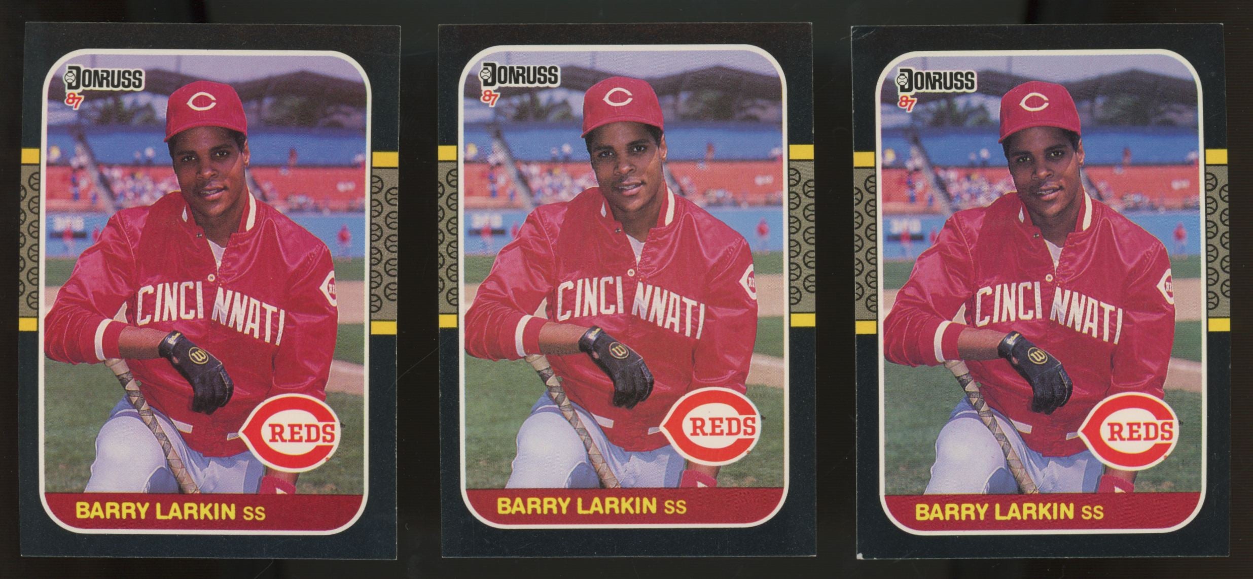 1987 Donruss Barry Larkin RC #492 (Lot of 33)