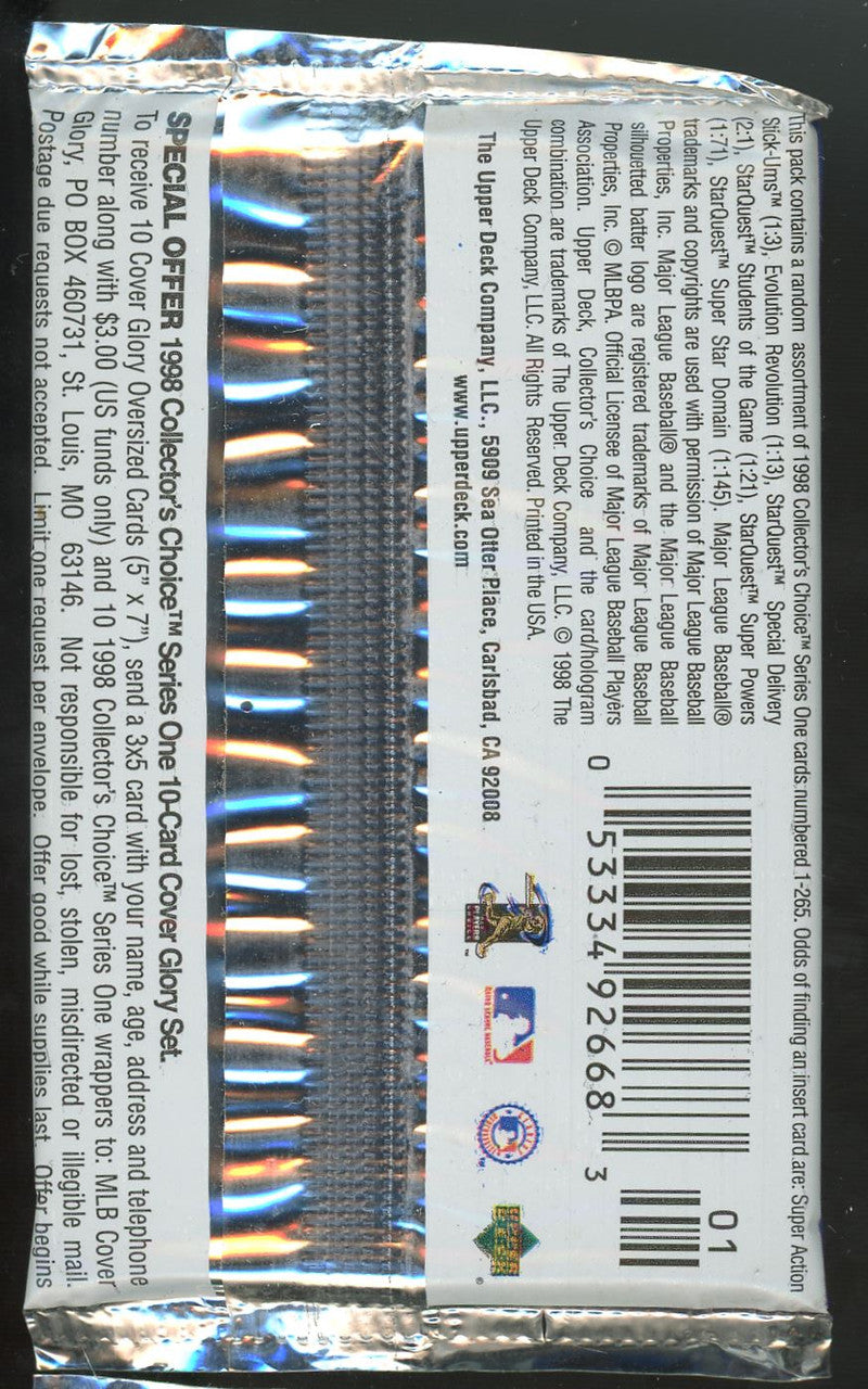 1998 Collector's Choice Series 1 Baseball Lot of 19 Sealed Packs