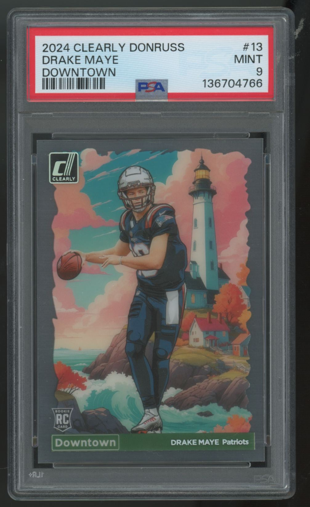 2024 Clearly Donruss Drake Maye RC Downtown SSP #13 PSA 9