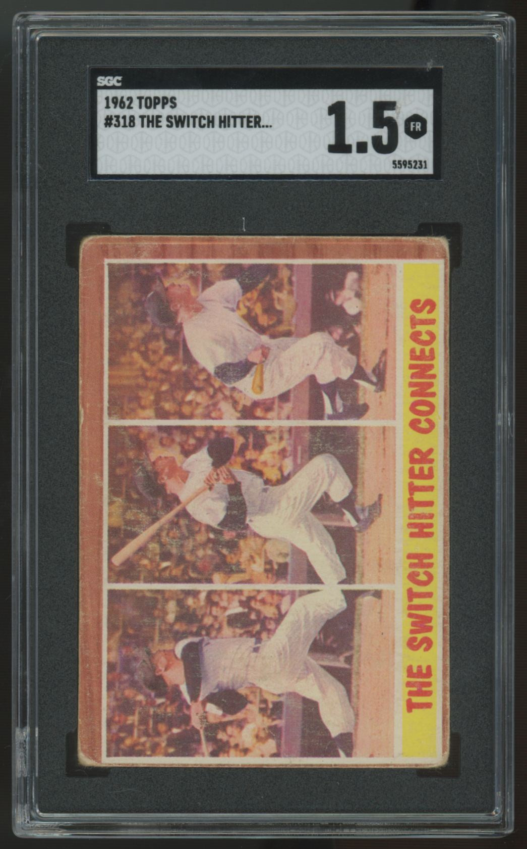 1962 Topps Mickey Mantle Switch Hitter #318 SGC 1.5 *231