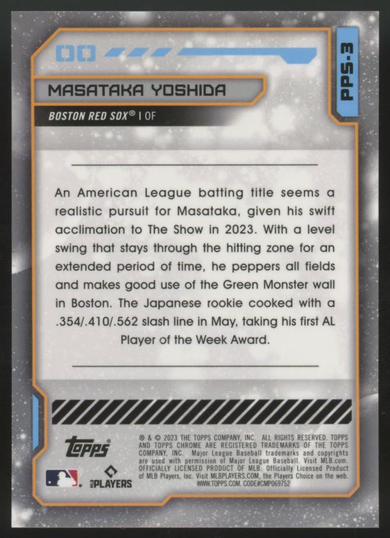 2023 Topps Cosmic Chrome Masataka Yoshida RC The Sun SP #PPS-3