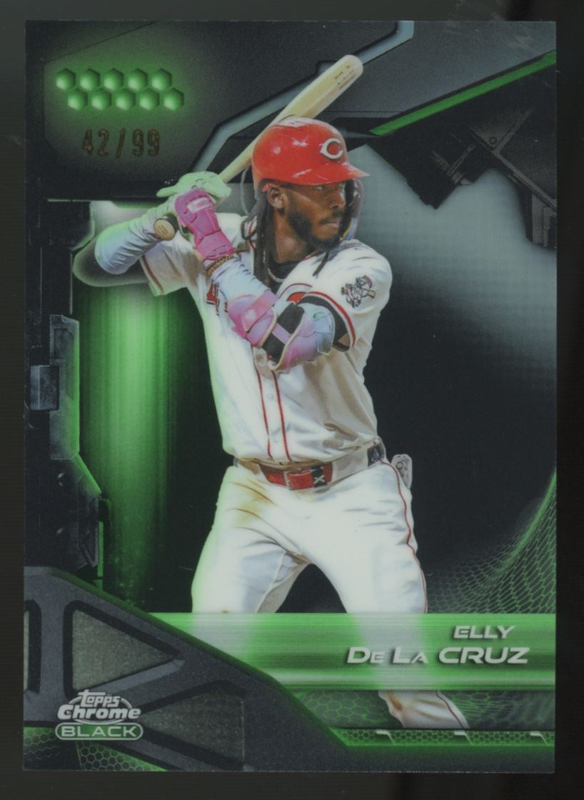 2026 Topps Chrome Black Elly De La Cruz Green Refractor /99 #93