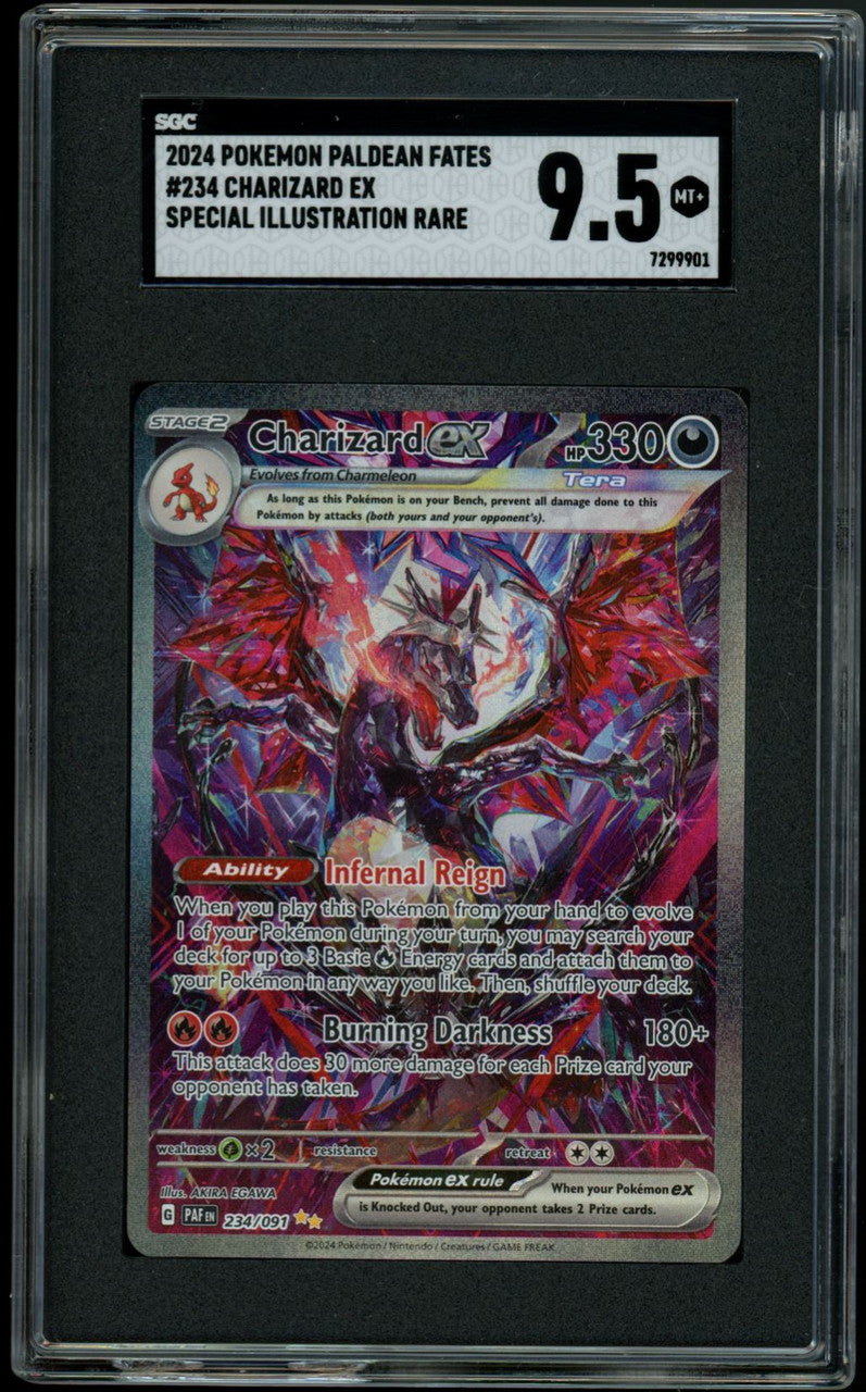 2024 Pokemon Charizard ex Paldean Fates Special Illustration Rare #234 SGC 9.5