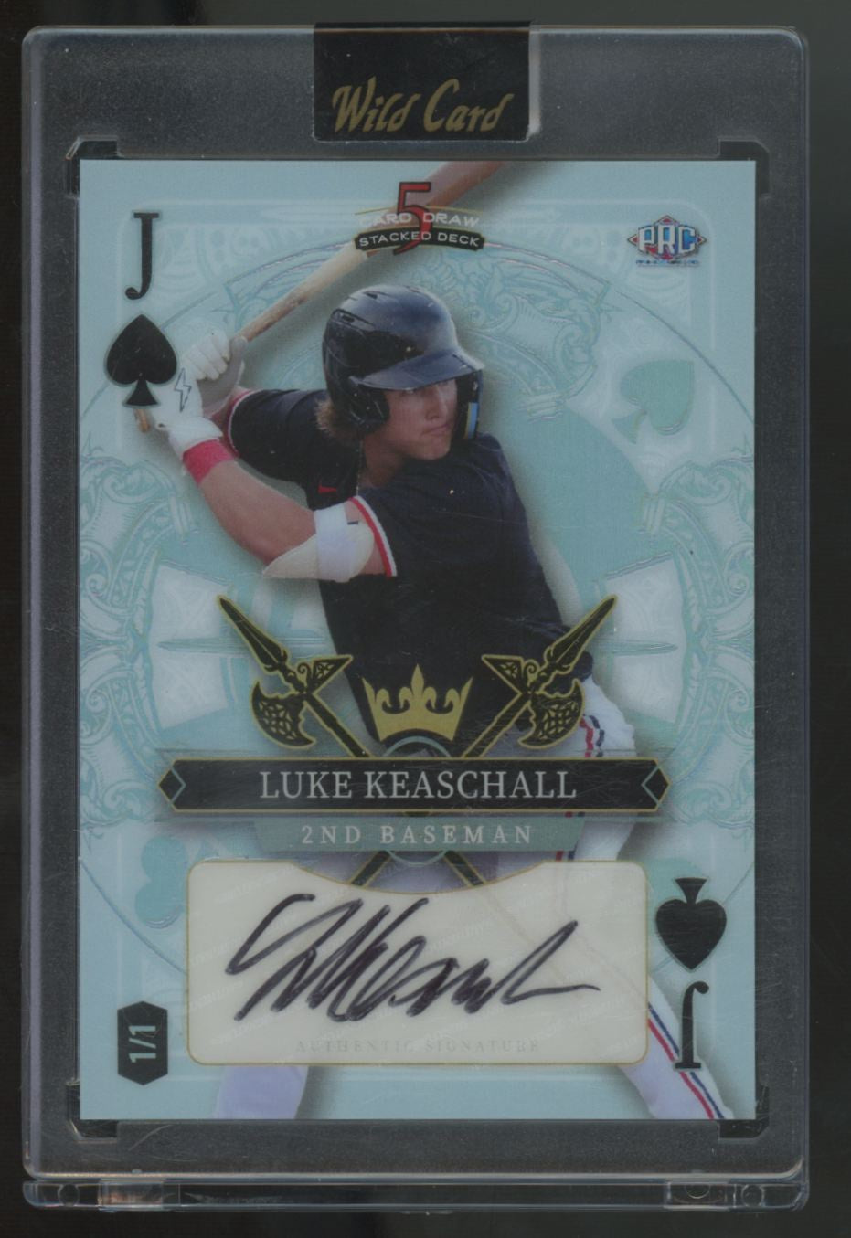 2024 Wild Card 5 Card Draw Luke Keaschall RC Blue Jack Auto 1/1 #SDHS-LKA