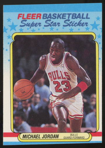 1988-89 Fleer Michael Jordan Super Star Sticker #7 NM