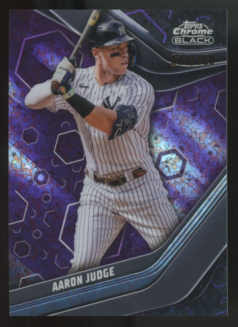2023 Topps Chrome Black Aaron Judge Purple Mini-Diamond Refractor /150 #1