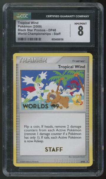2009 Pokemon Tropical Wind World Championship Staff Promo #DP48 CGC 8