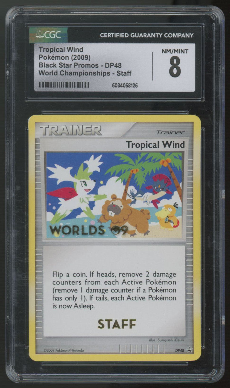 2009 Pokemon Tropical Wind World Championship Staff Promo #DP48 CGC 8