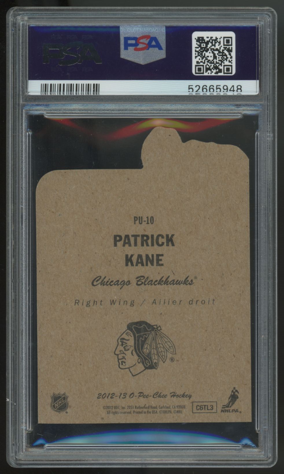 2012-13 O-Pee-Chee Patrick Kane Pop Ups #PU-10 PSA 10