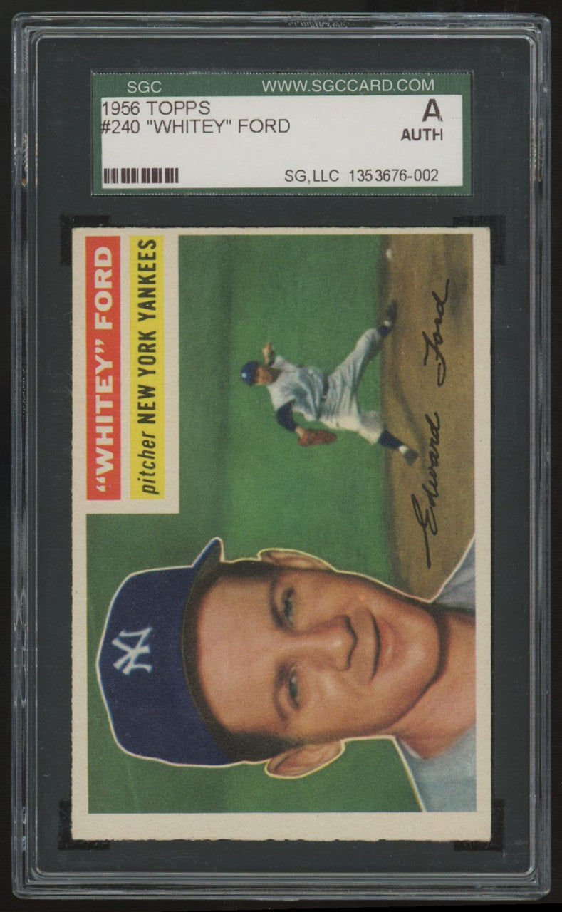 1956 Topps Whitey Ford #240 SGC Authentic