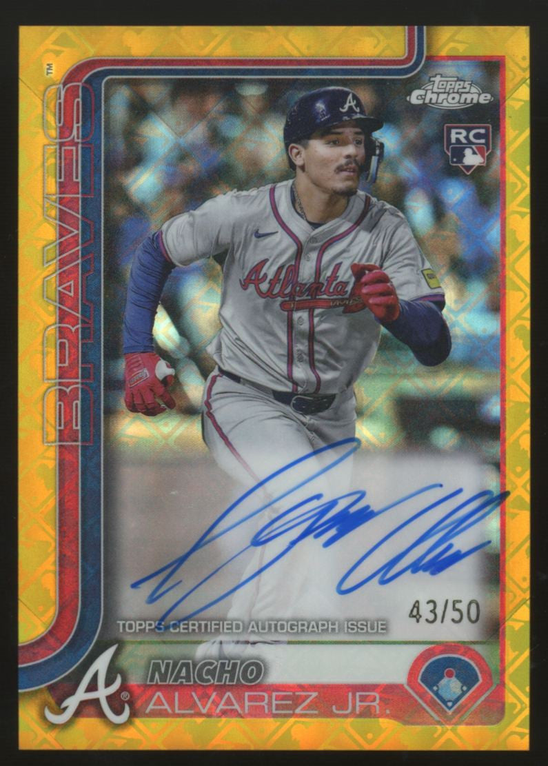 2025 Topps Chrome Logofractor Nacho Alvarez Jr. RC Gold Auto /50 #RA-NA