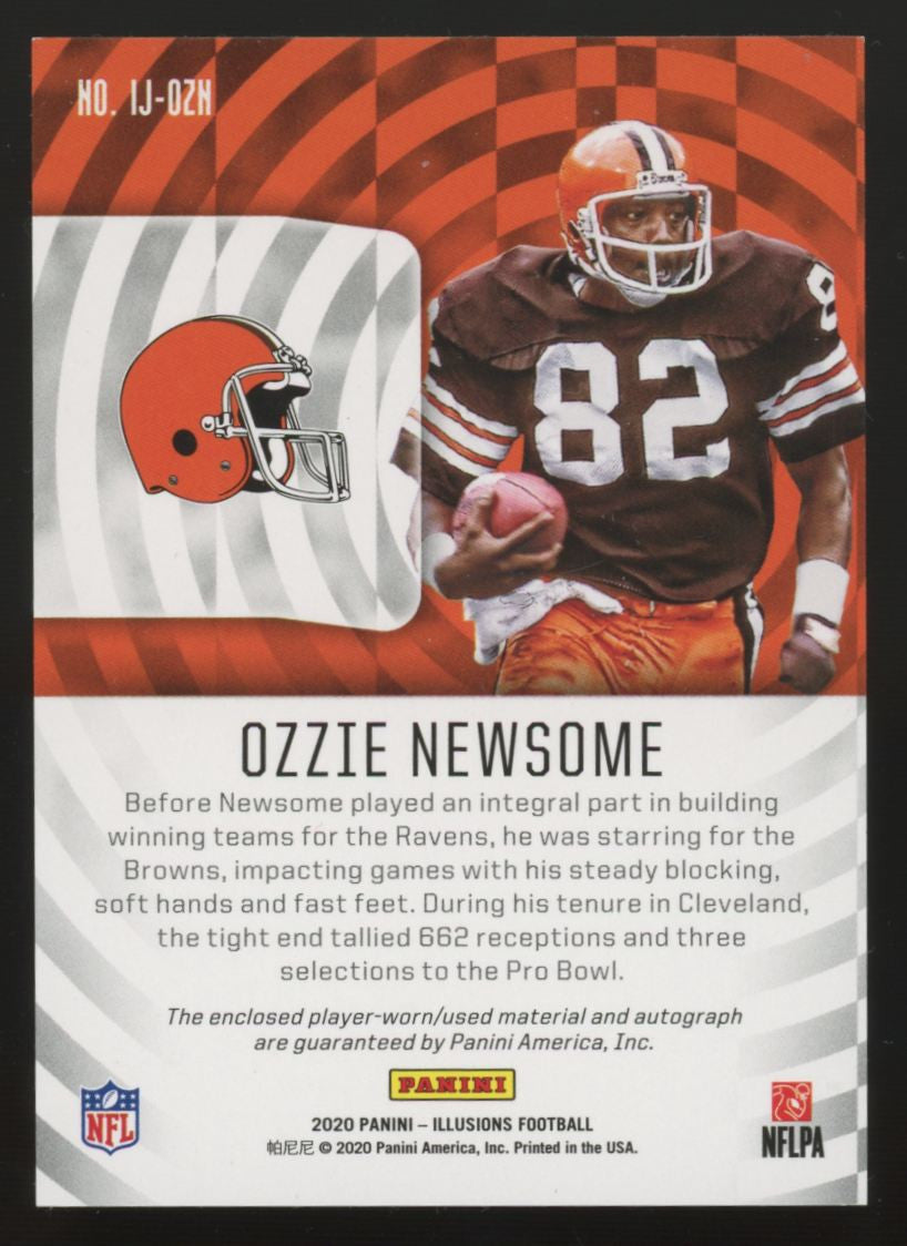 2020 Panini Illusions Ozzie Newsome Black Immortalized Patch Auto /35 #IJ-OZH