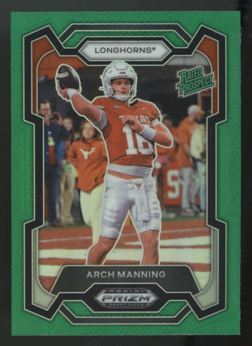 2024 Panini Prizm Draft Picks Arch Manning Rated Prospect Green Prizm #192