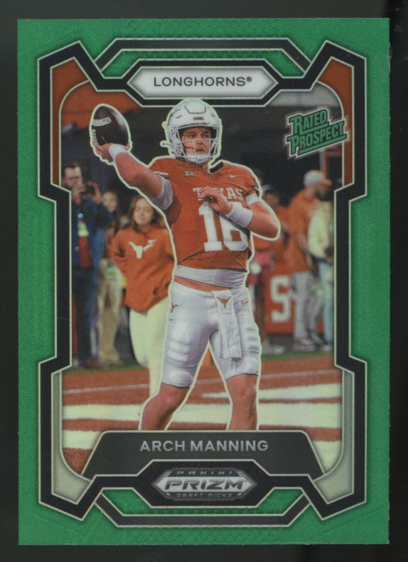 2024 Panini Prizm Draft Picks Arch Manning Rated Prospect Green Prizm #192