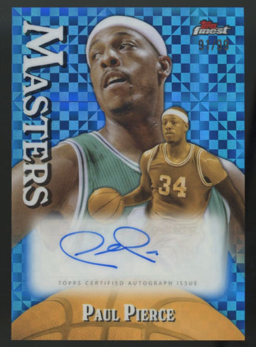 2024-25 Topps Finest Paul Pierce Blue XFractor Masters Auto /99 #MA-PP