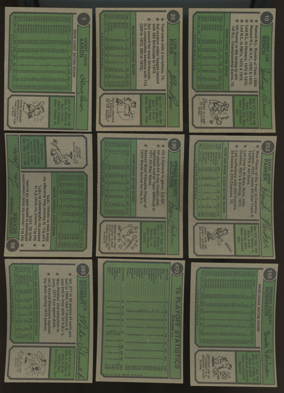 1974 Topps Baseball Complete Set (660) EX-MT