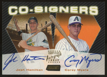 2000 Stadium Club Josh Hamilton Corey Myers Co-Signers Dual Auto #CO12