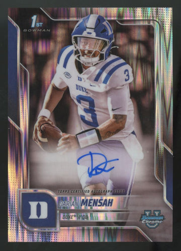 2025 Bowman Chrome U Darian Mensah 1st Prospect Shock Auto Refractor #BCA-DM