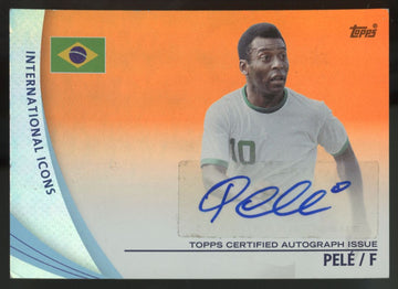 2013-14 Topps Premier Gold Pele International Icons Auto Orange /25 #SP-P VG/EX