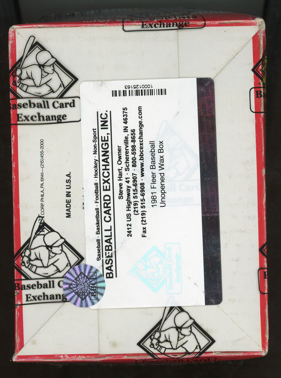 1981 Fleer Baseball Wax Box BBCE Wrapped and Sealed