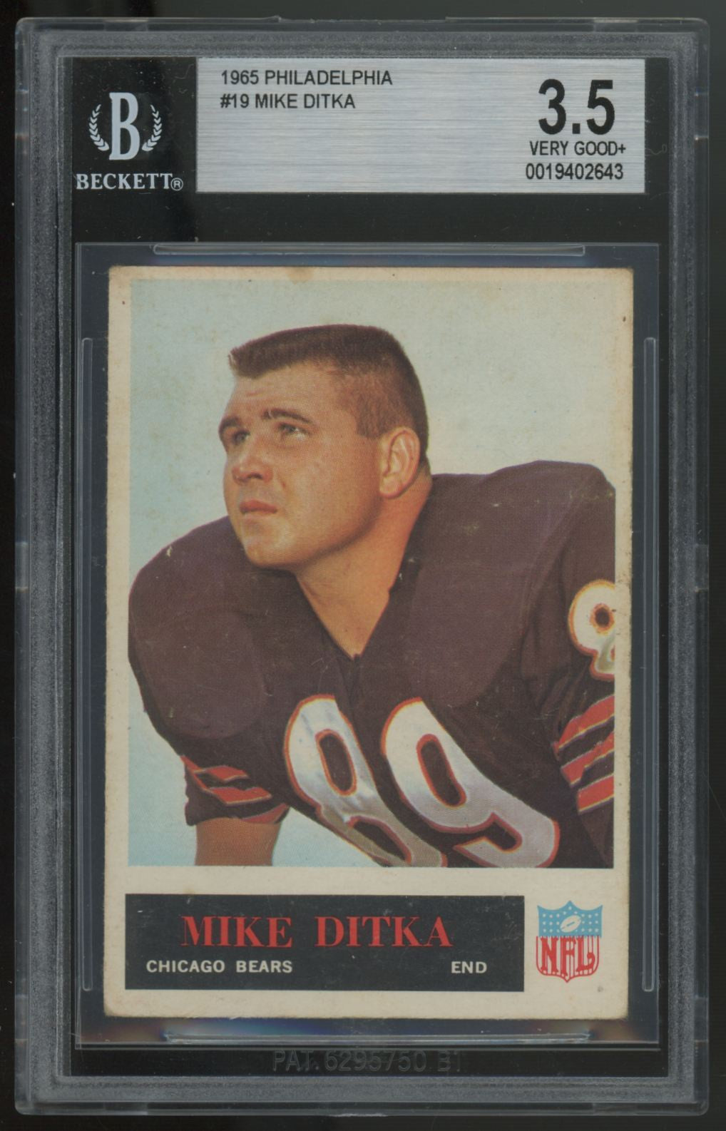 1965 Philadelphia Mike Ditka #19 BGS 3.5