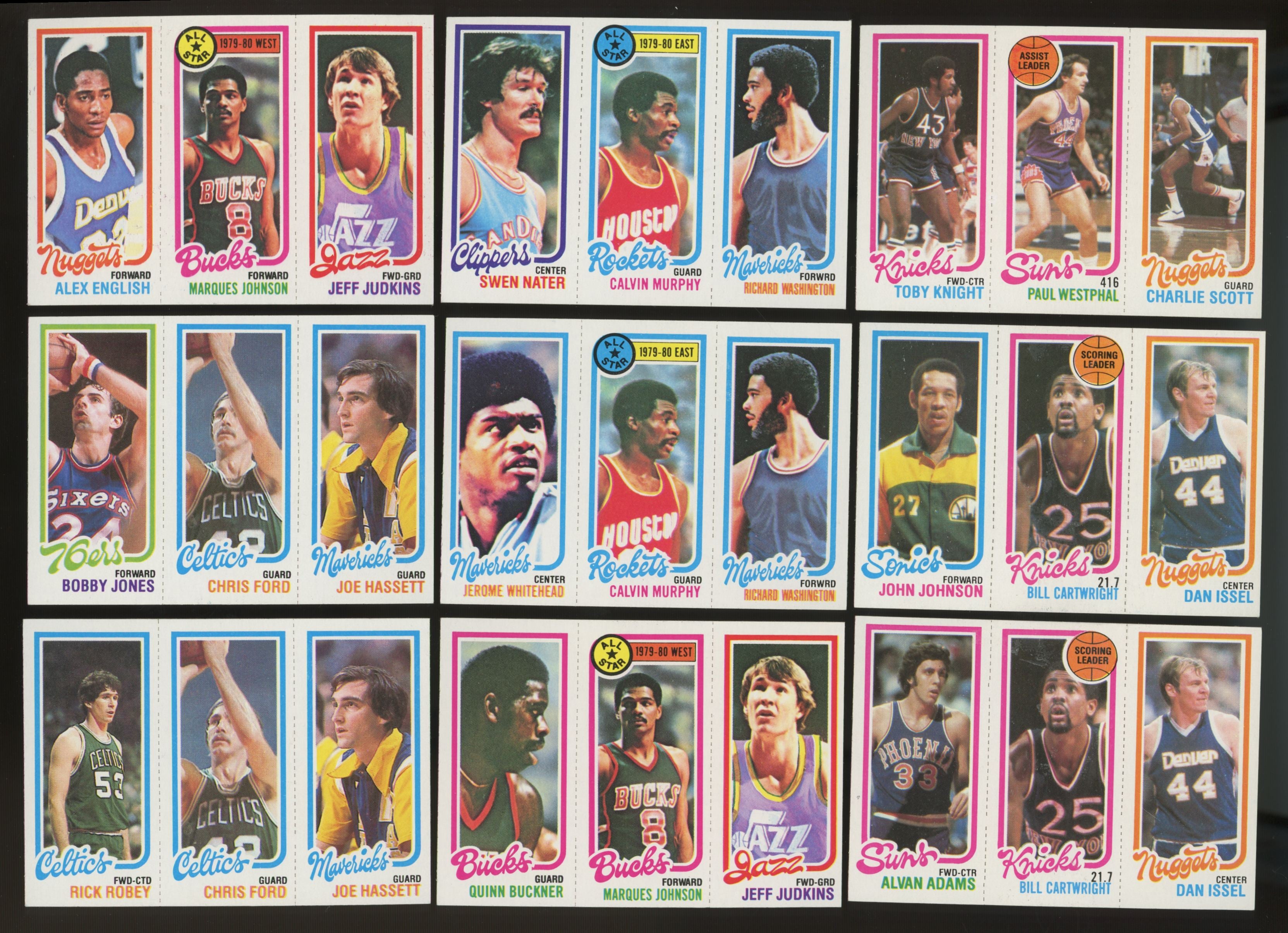 1980/81 Topps Basketball Complete Set (176) w/ PSA 7 Bird, Magic, Erving