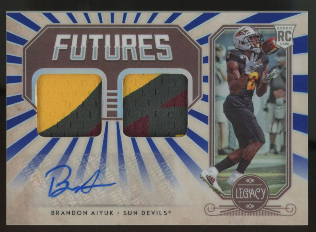 2020 Legacy Brandon Aiyuk Futures RC Dual Patch Auto RPA Blue /25 #FD-BA