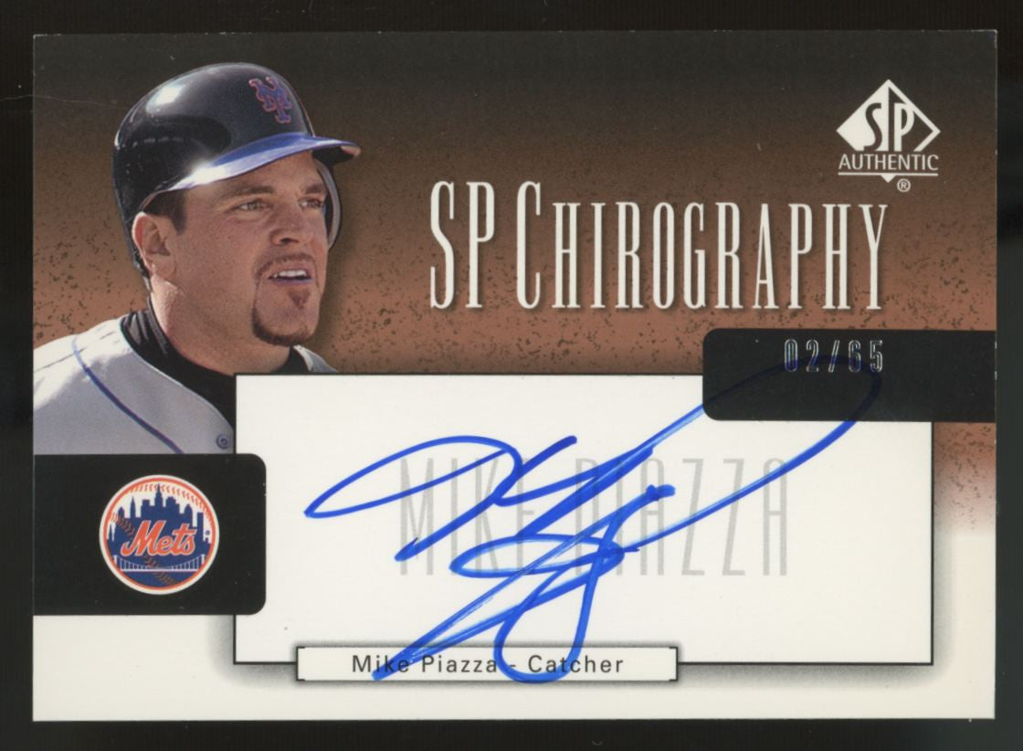 2004 SP Authentic Mike Piazza Bronze Chirography Auto /65 #CA-PI