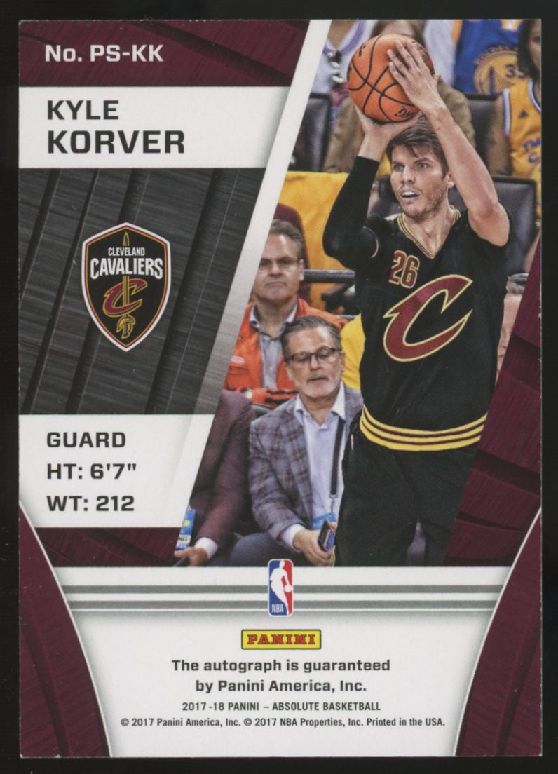 2017-18 Panini Absolute Kyle Korver Precision Auto /99 #PS-KK