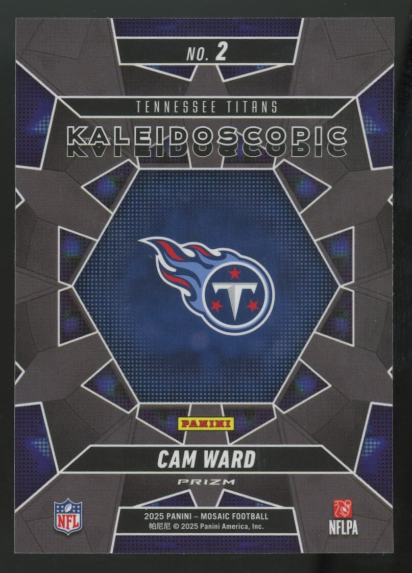 2025 Panini Mosaic Cam Ward RC Kaleidoscopic Prizm SSP #2