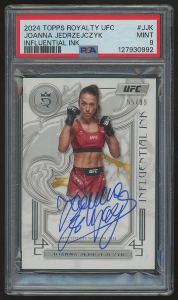 2024 Topps Royalty UFC Joanna Jedrzejczyk Influential Ink Auto /99 PSA 9