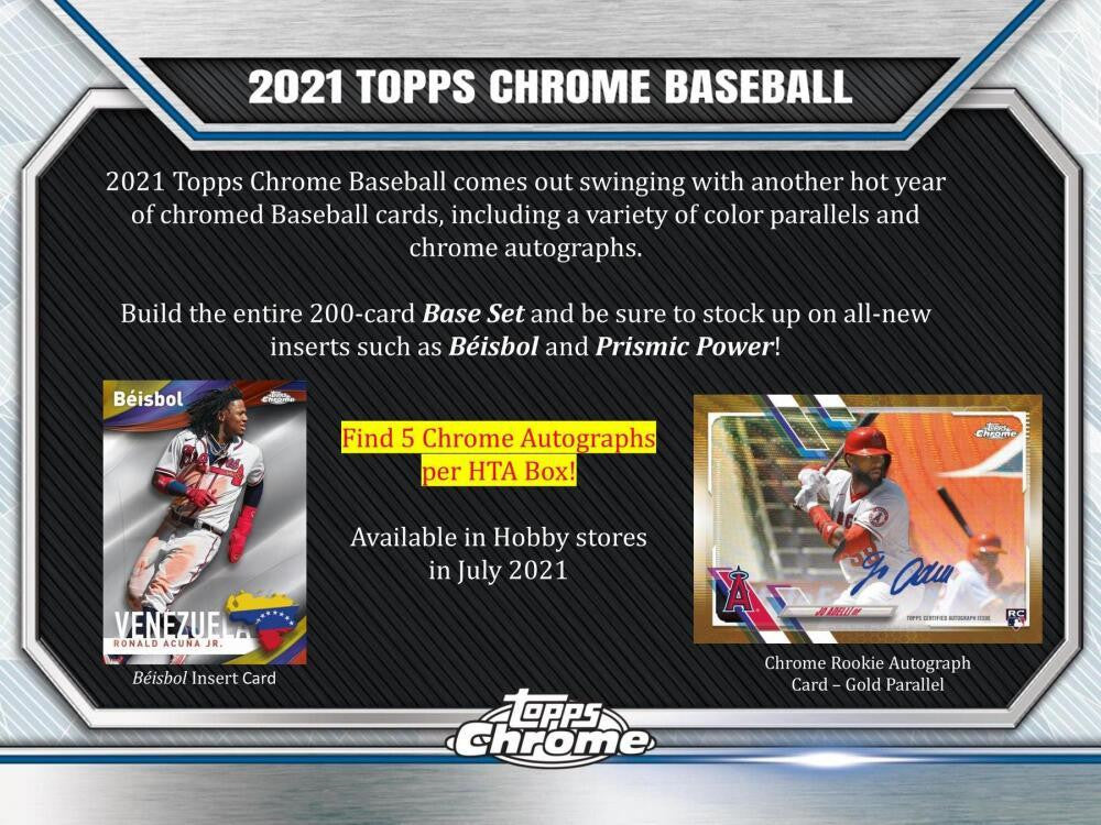 2021 Topps Chrome Baseball Hobby Jumbo Box