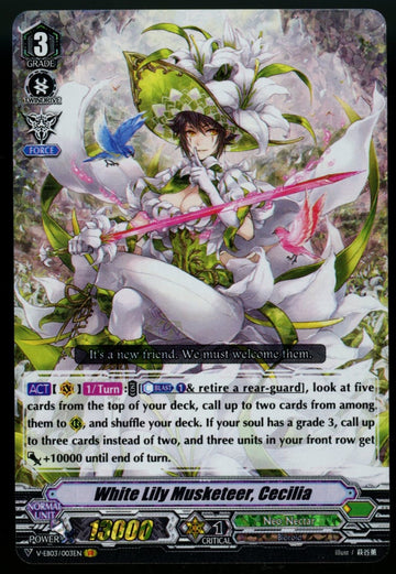 Cardfight!! Vanguard White Lily Musketeer, Cecilia VR #V-EB03/003EN