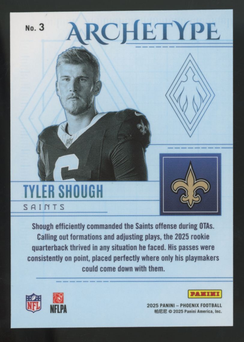 2025 Panini Phoenix Tyler Shough RC Archetype #3