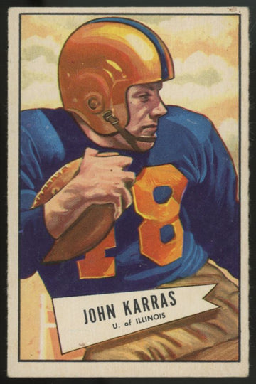 1952 Bowman Small John Karras #24 VG (Wrinkle)