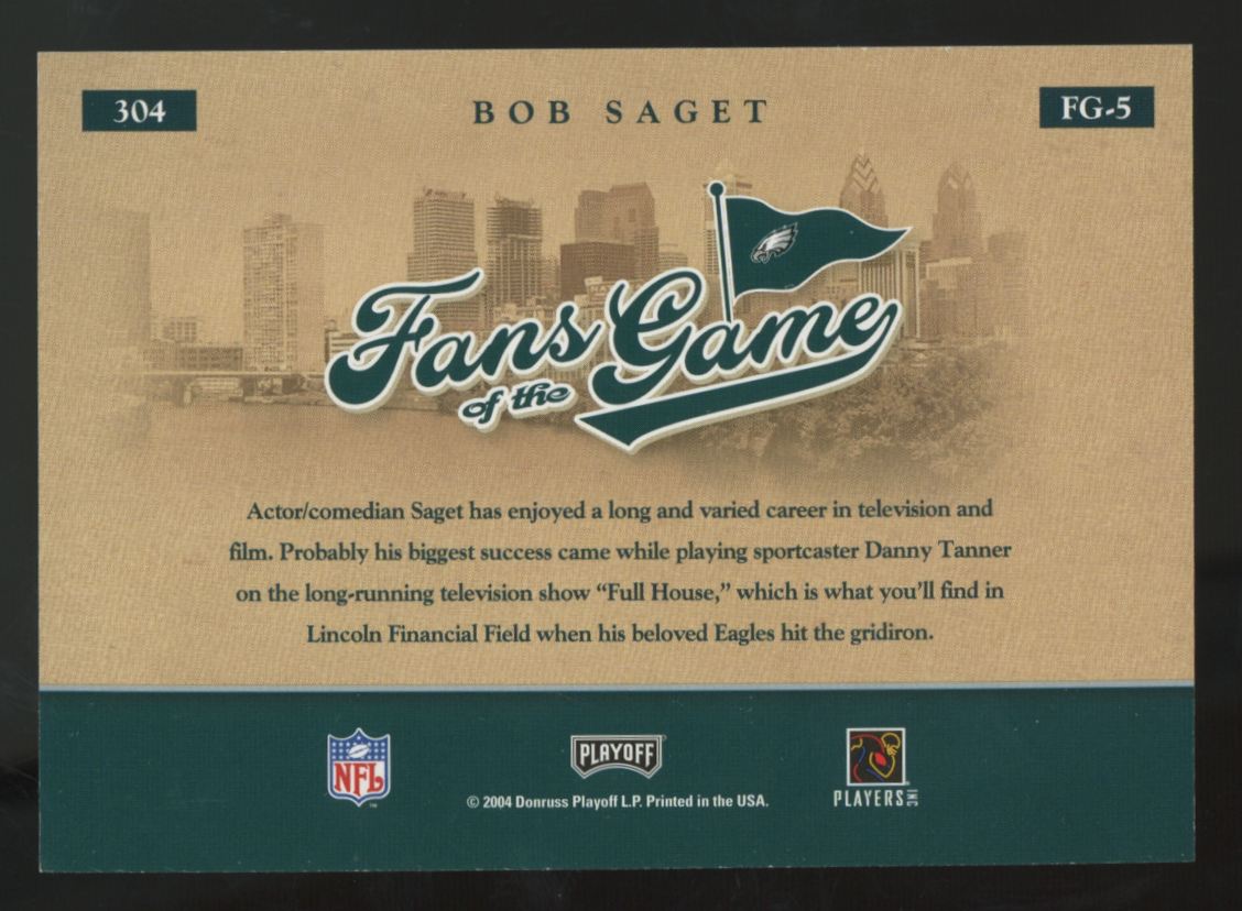 2004 Leaf Rookies & Stars Bob Saget Fans Of The Game Auto #FG-5