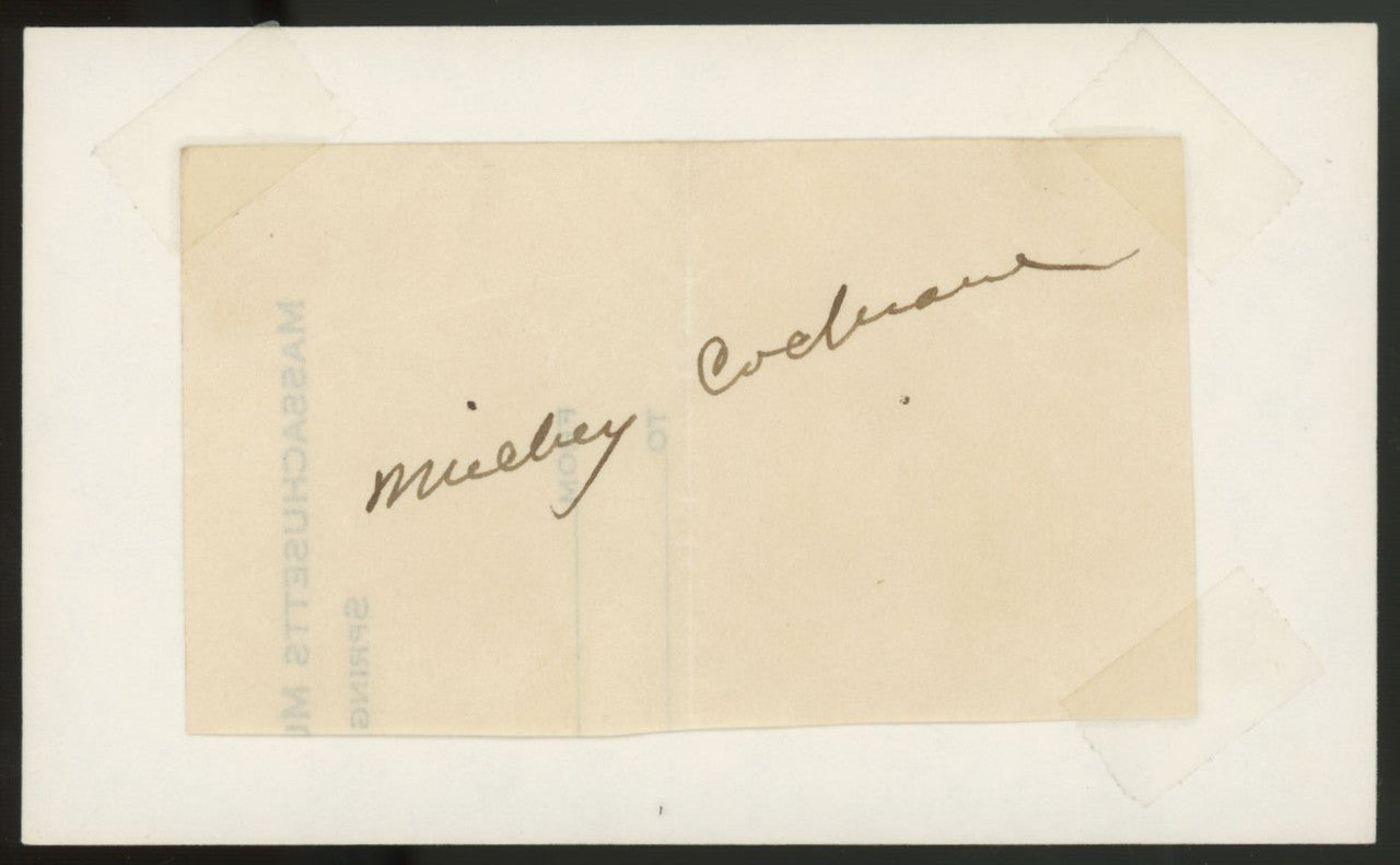 Mickey Cochrane Signed Autographed Cut JSA LOA