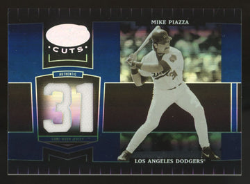 2004 Leaf Certified Cuts Mike Piazza Blue Jersey Number Patch /31 #212