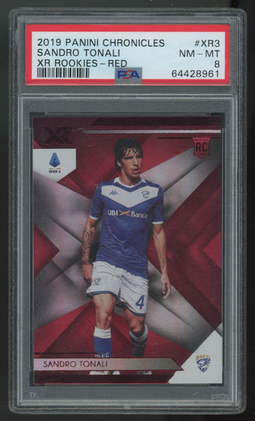 2019-20 Panini Chronicles XR Sandro Tonali RC Red /99 #XR-3 PSA 8