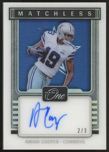 2021 Panini One Amari Cooper Matchless Platinum Auto /3 #197
