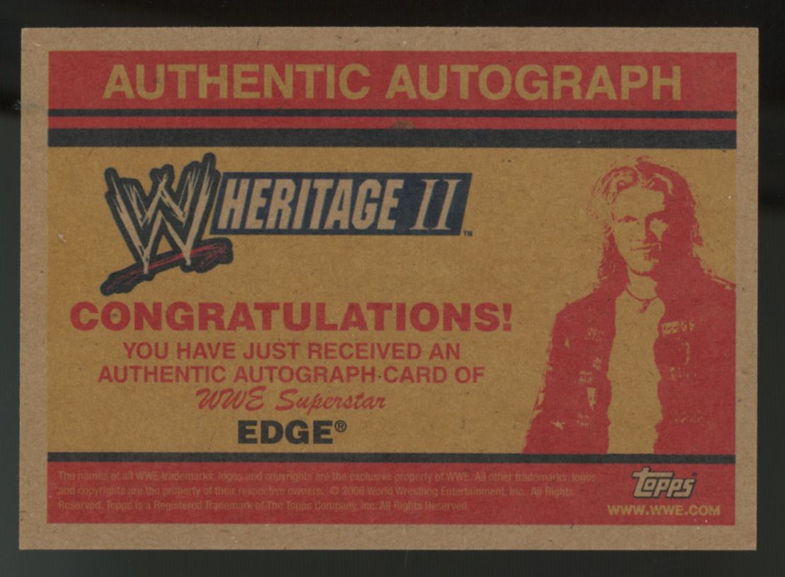 2006 Topps WWE Heritage II Edge Auto