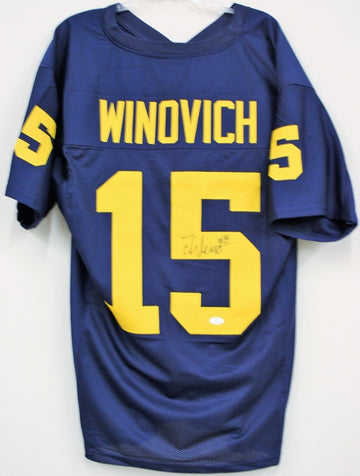Chase Winovich Auto Jersey Blue JSA